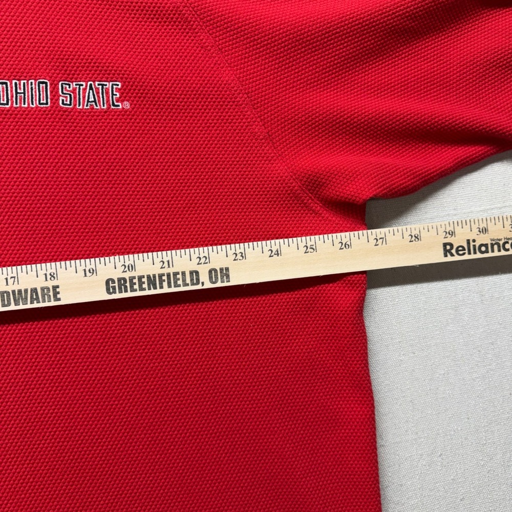 Nike Team Ohio State Buckeyes Polo Shirt Mens XXL Red Short Sleeve Embroidered - Picture 10 of 11